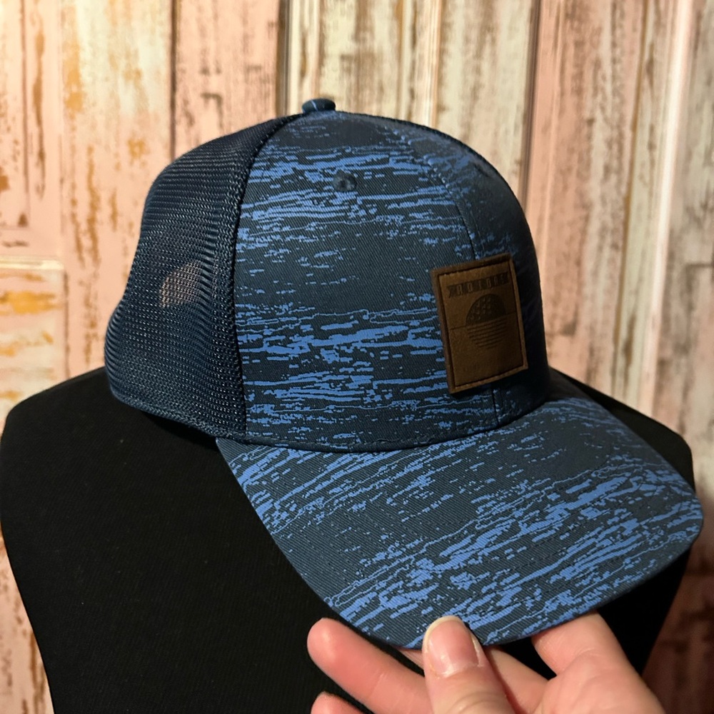 adidas Blue Patterned Cap with Brown Patch - image 7